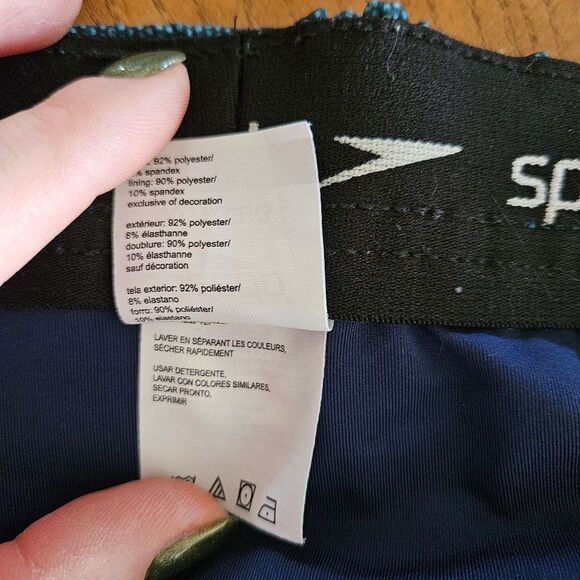 Speedo Men's XL Turquoise Blue Swim Trunks Pockets Lined Summer - Picture 7 of 7